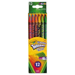 CRAYOLA Lapiz de Color Borrable 12 Colores Twistable Ref.7582