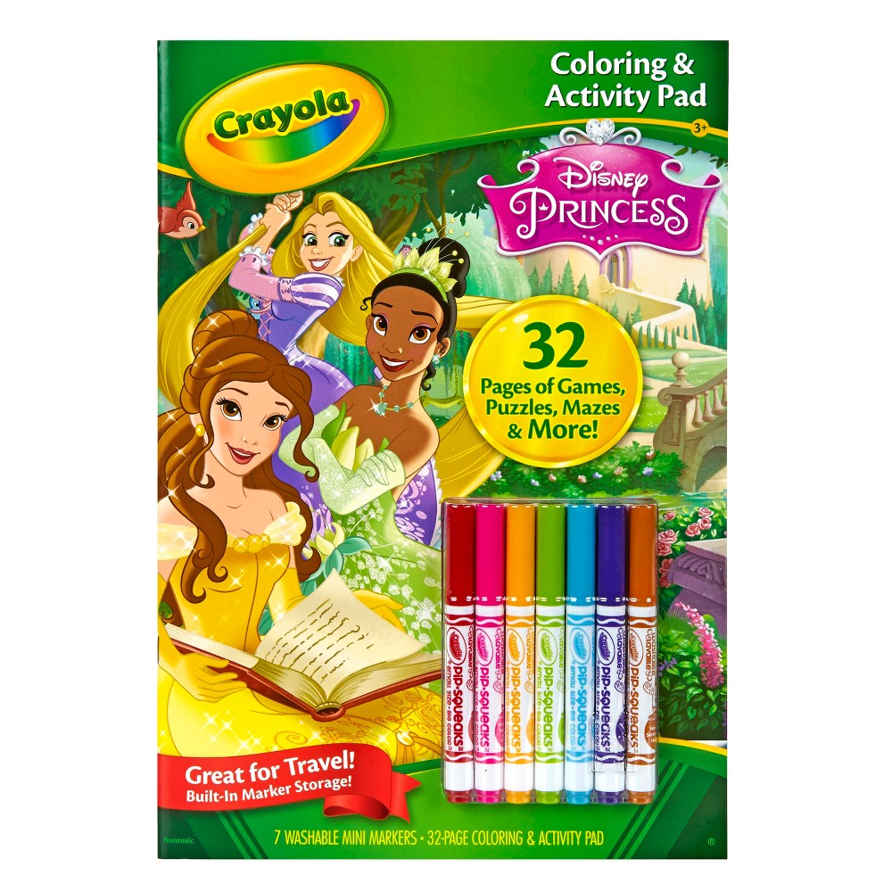 CRAYOLA CUADERNO P/ COLOREAR PRINCESAS C/ PINCELES REF.: 8075