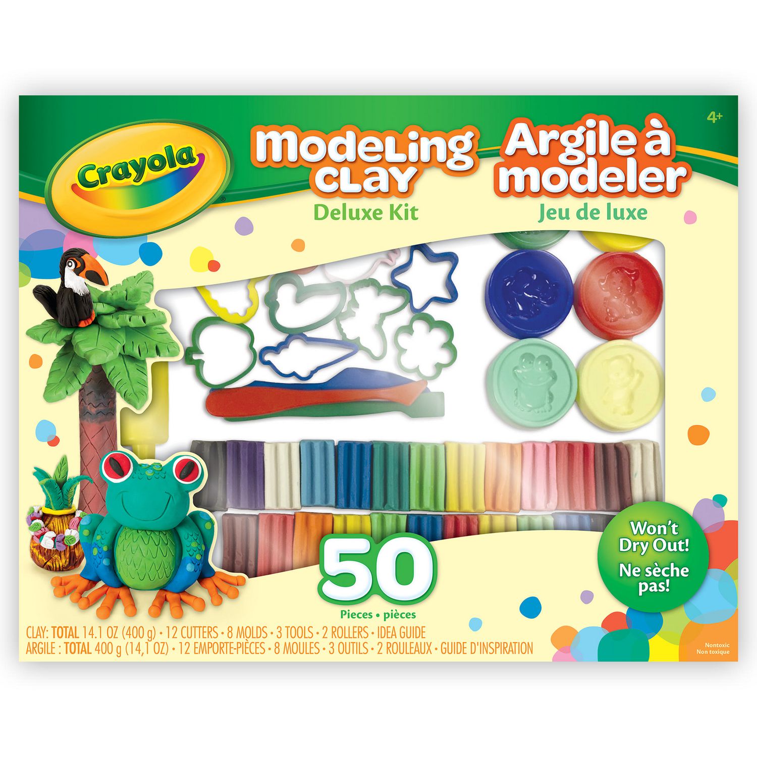 CRAYOLA Kit de Plastilinas y Moldes 50 piezas