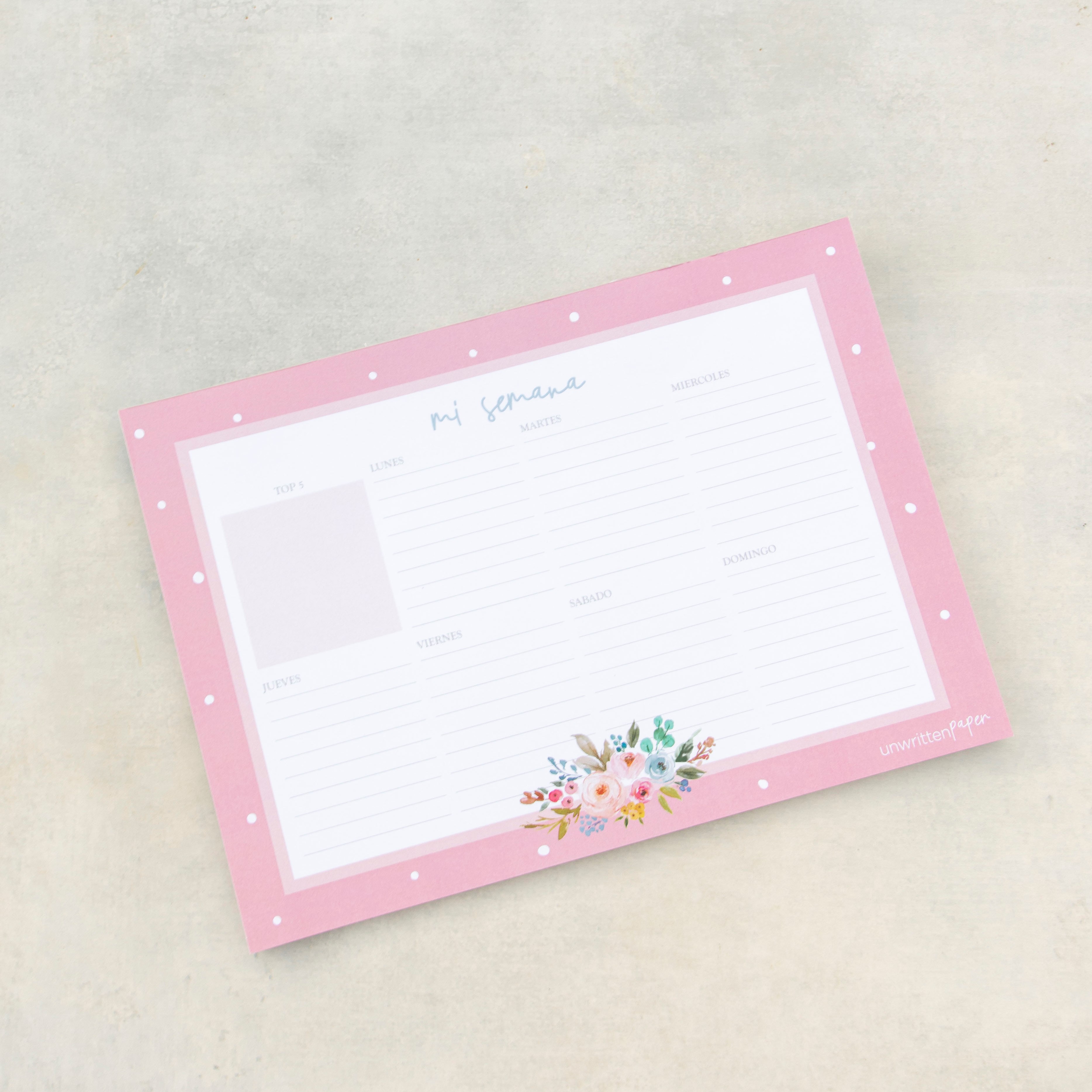 UWP Planner A4 Rosa Claro