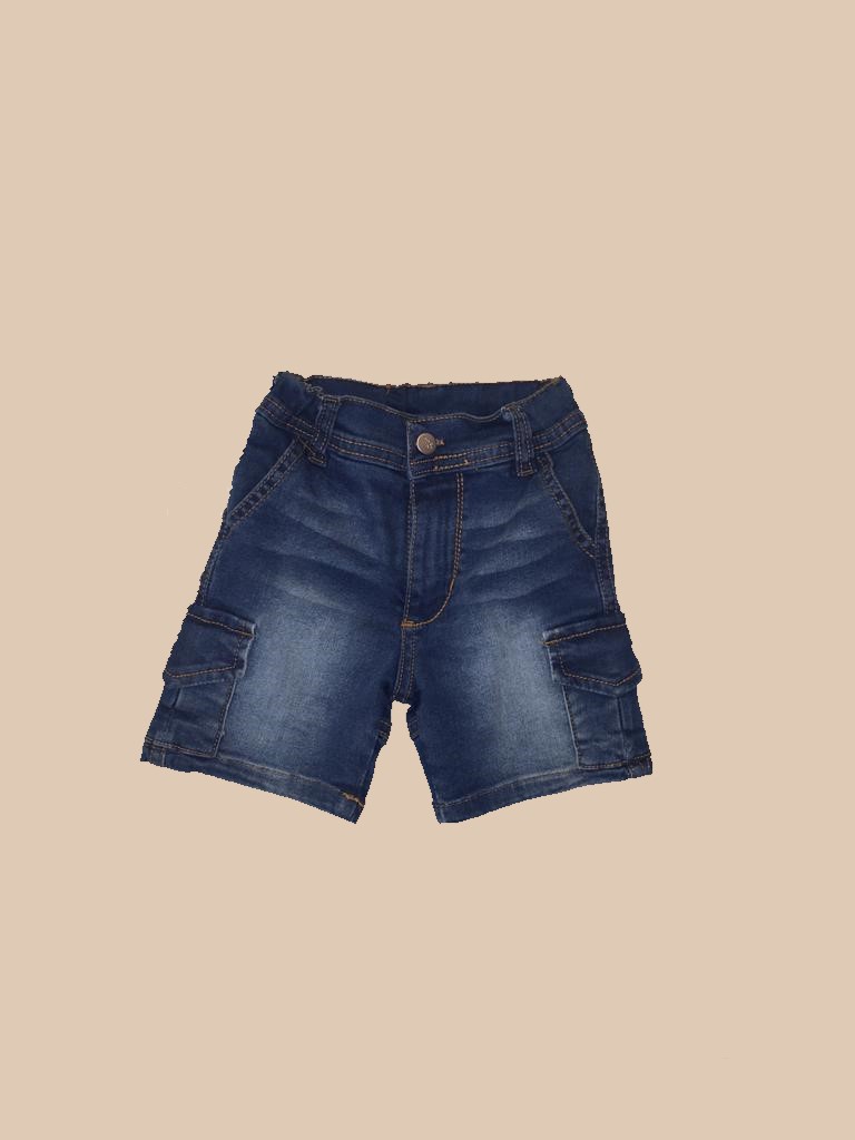 Bermuda de cargo denim