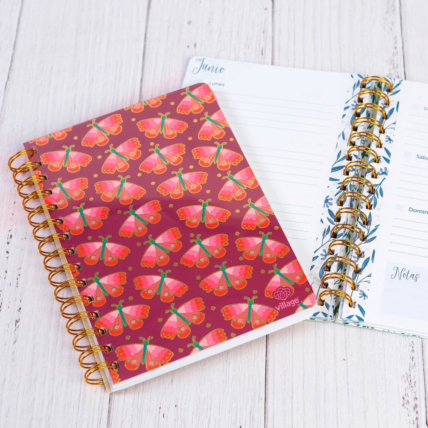 Planner espiral mariposa