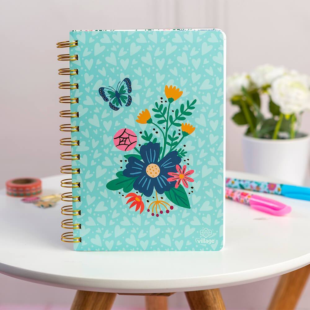 Planner espiral corazones y flores - Village