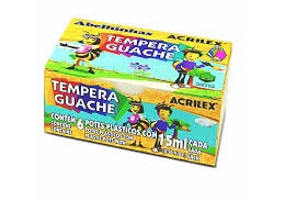 Témpera Acrilex 15ml x6 Colores