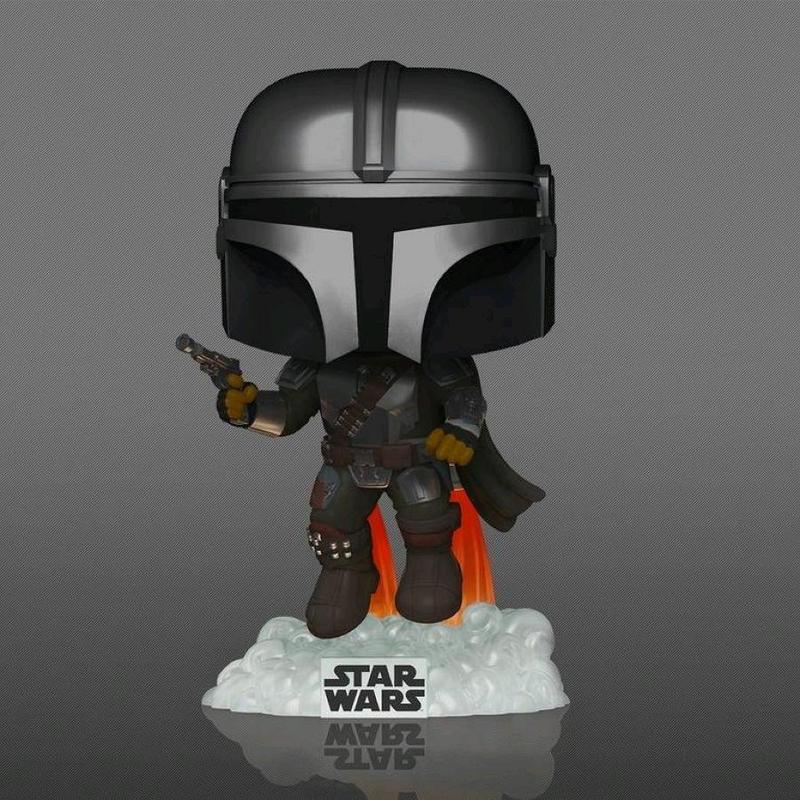 FUNKO POP STAR WARS THE MANDALORIAN EXCLUSIVE - THE MANDALORIAN 408 (GLOWS IN THE DARK)