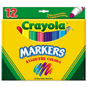 MARCADORES CLÁSICOS 12 COLORES LAVABLES - CRAYOLA