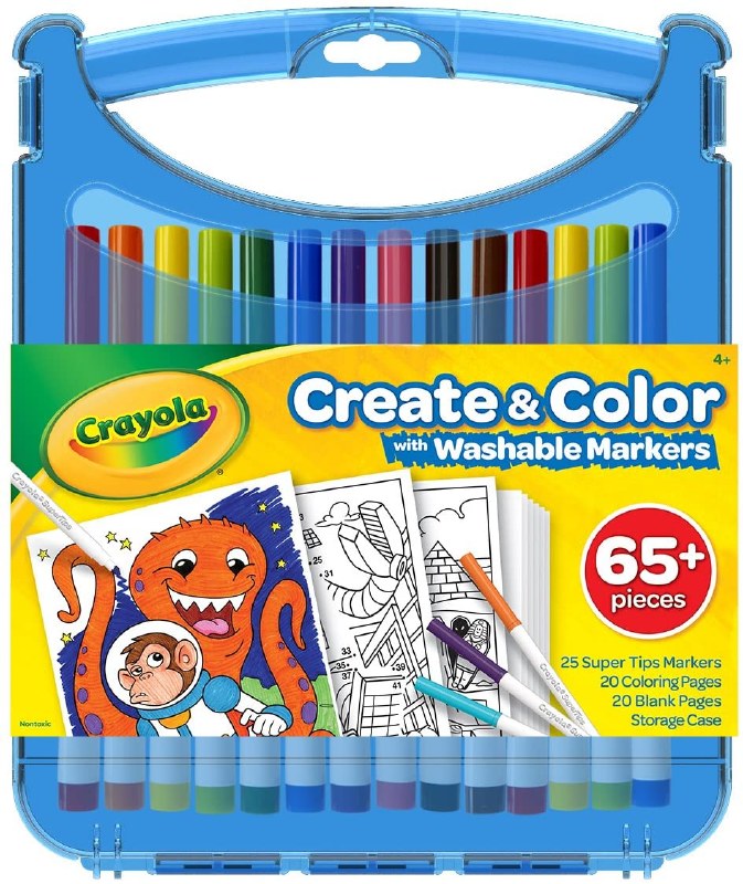 ESTUCHE CREAR & COLOREAR SUPER TIPS CRAYOLA