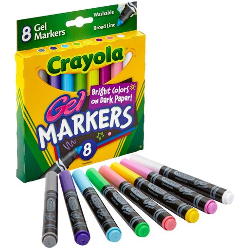 MARCADORES EN GEL 8 COLORES LAVABLES - CRAYOLA