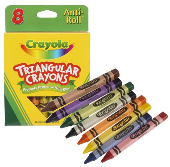 CRAYONES 8 COLORES TRIANGULARES