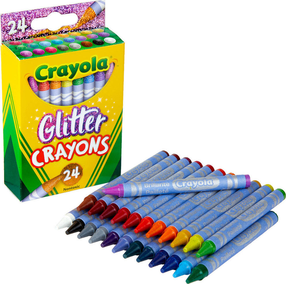 CRAYONES CON GLITTER 24 COLORES