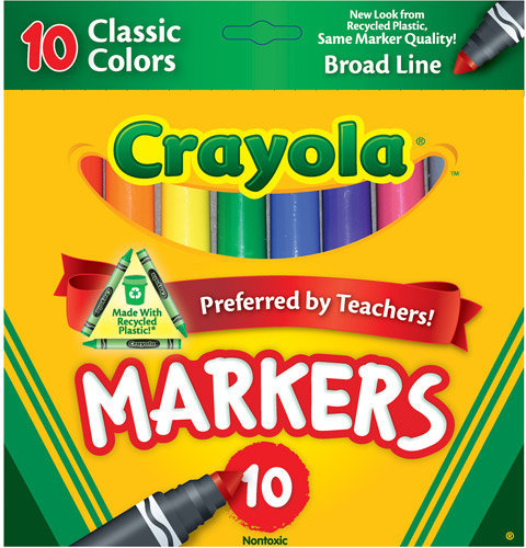 PINCELES MARCADORES DE 10 COLORES - CRAYOLA