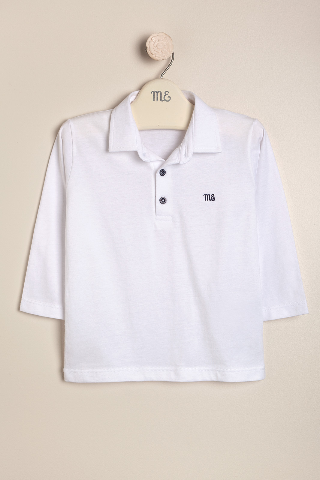 remera polo tomas blanco