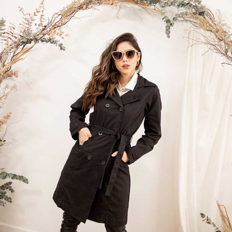 Trench Sarga Negro Cod. 1210136