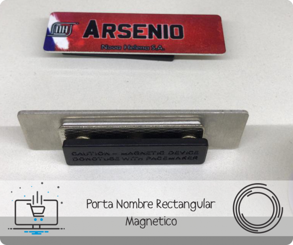 Porta Nombre Rectangular Magnetico