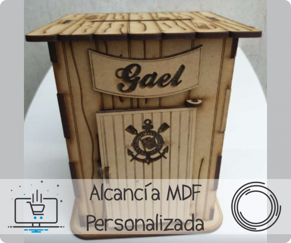 Alcancía Casita en MDF