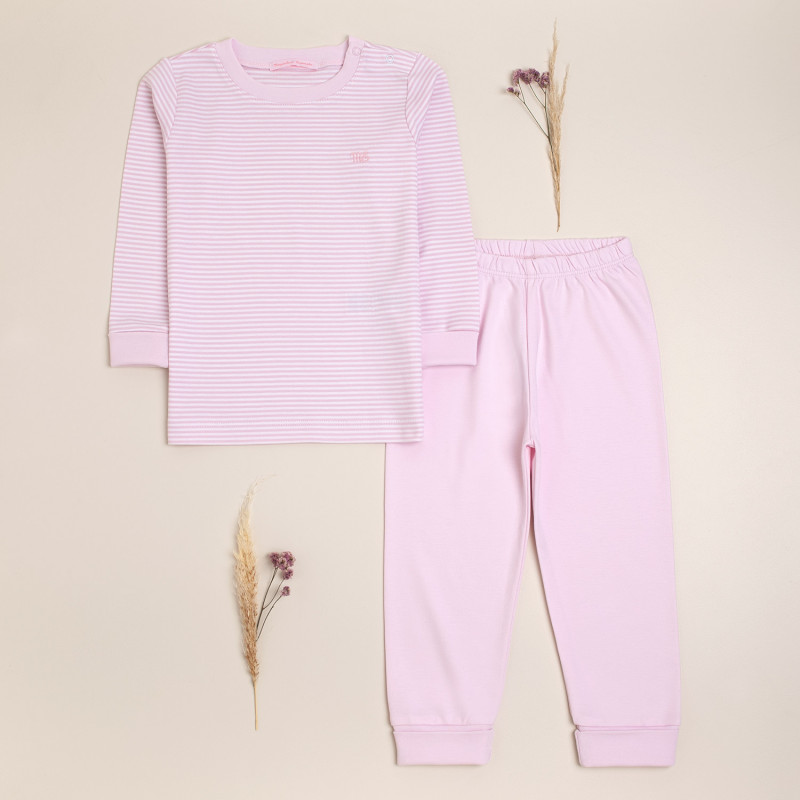 pijama pima bco/rosa