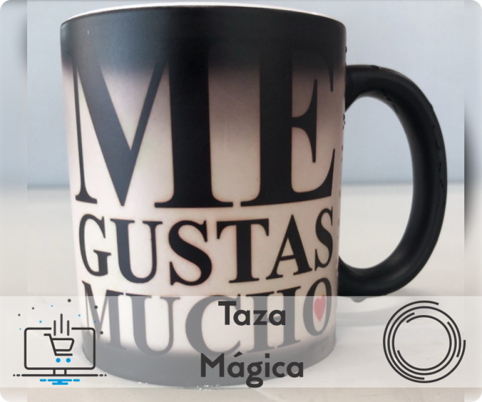 Taza Magica Opaca Negra