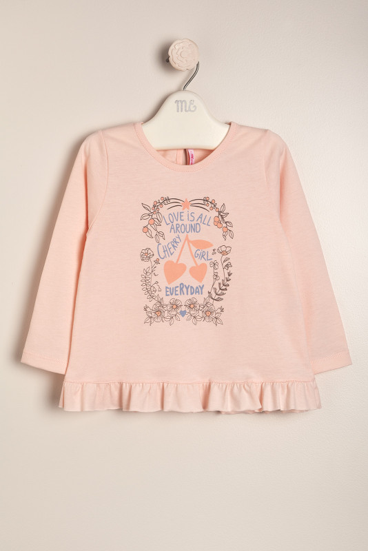 Remera cherries rosa