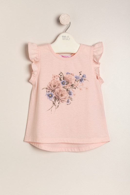 Remera estamp floral rosa