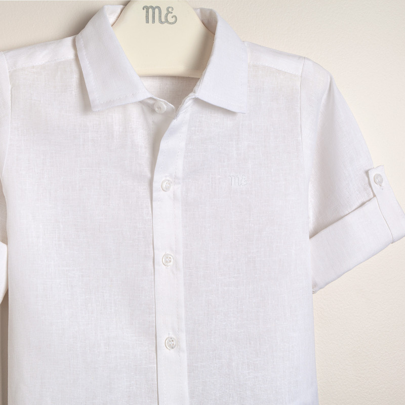 Camisa de lino blanco