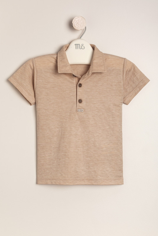 Remera polo soft beige