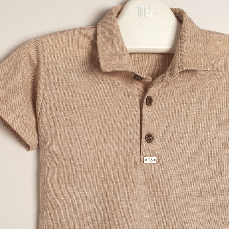 Remera polo soft beige