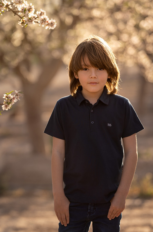 remera polo azul