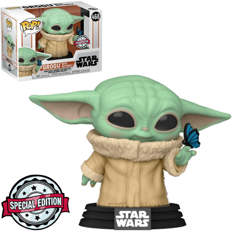 FUNKO POP THE MANDALORIAN - GROGU WITH BUTTERFLY 468 *SPECIAL EDITION*