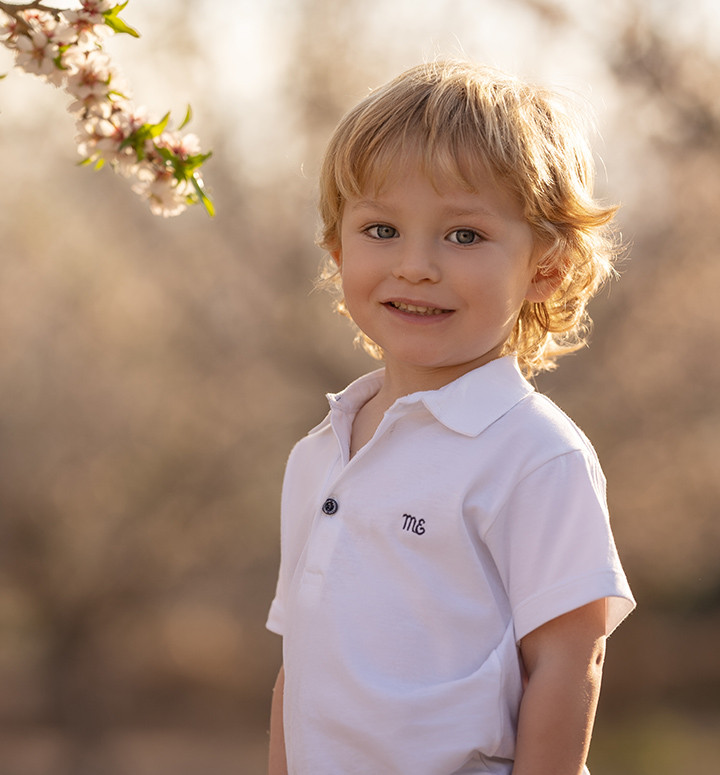 Remera polo  blanca