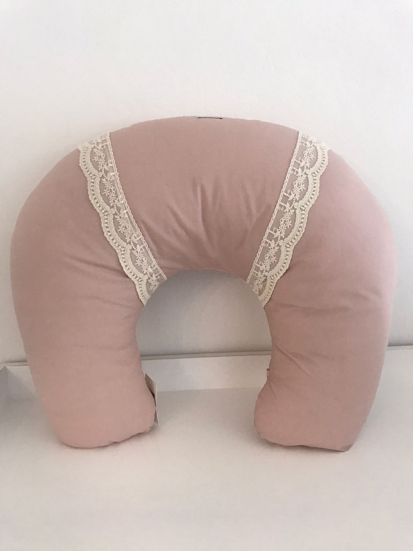 Almohadon de lactancia renda francesa rosa cha