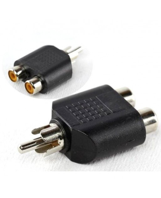 Adaptador rca x 2 a rca x 1