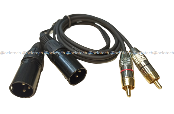 Cable pro rca a xlr x 2 macho