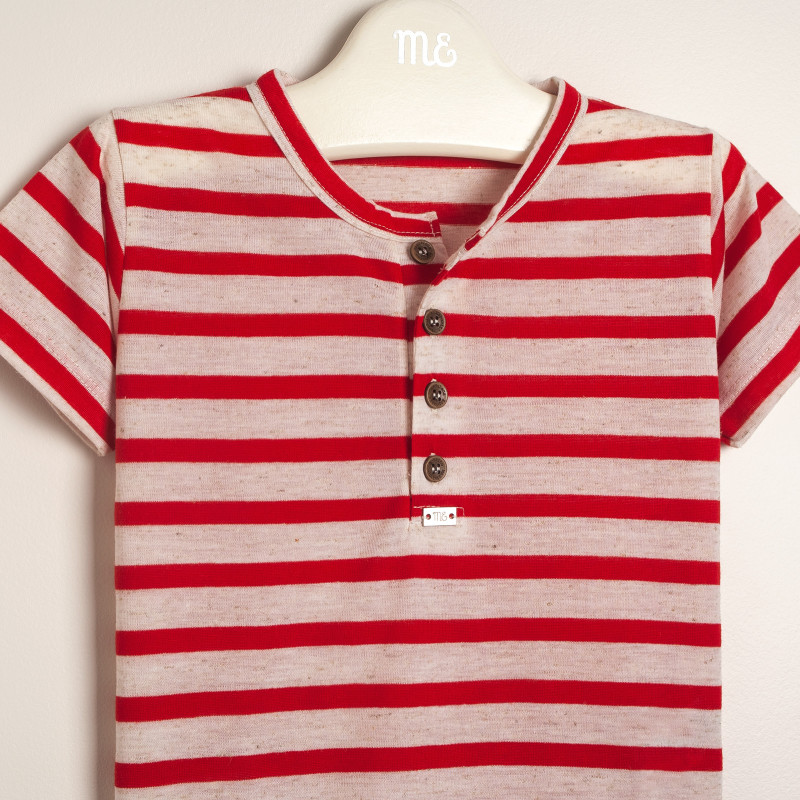 remera lino paul roja