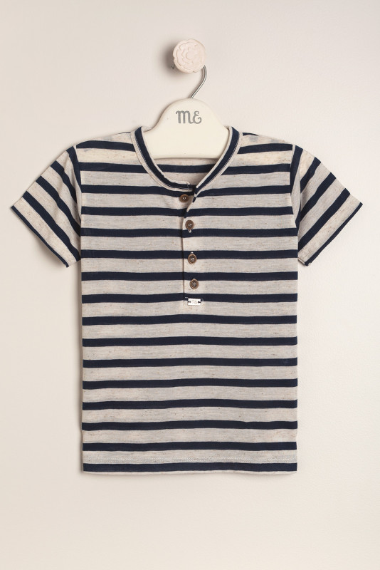 remera lino paul azul