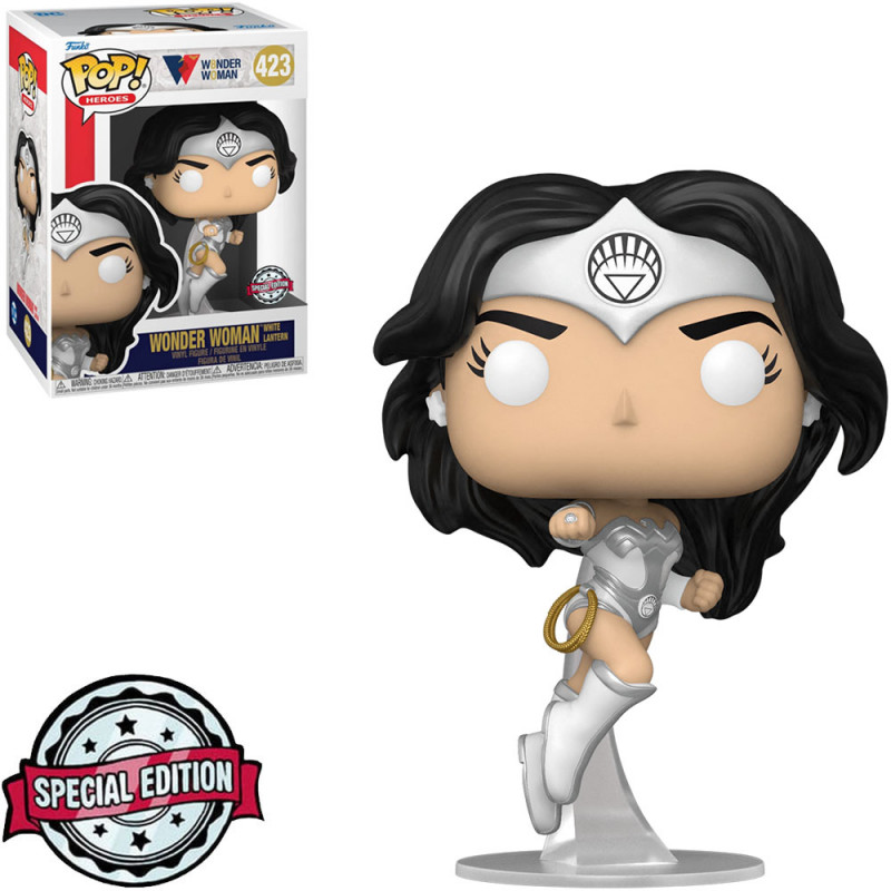 FUNKO POP DC HEROES WONDER WOMAN WHITE LANTERN 423 *SPECIAL EDITION* *GLOWS*