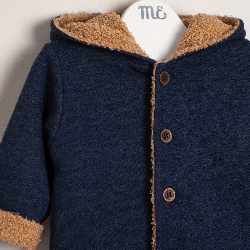 campera rev con piel azul