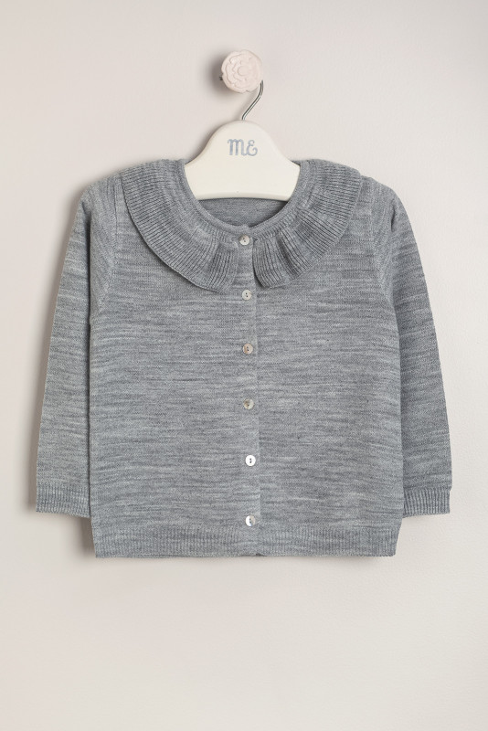 saco volado escote gris