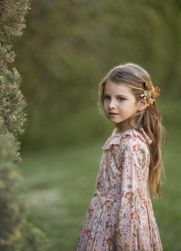 Vestido con cuello de liberty Anna