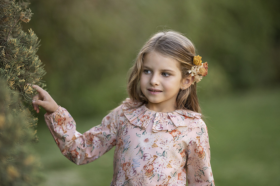 Vestido con cuello de liberty Anna