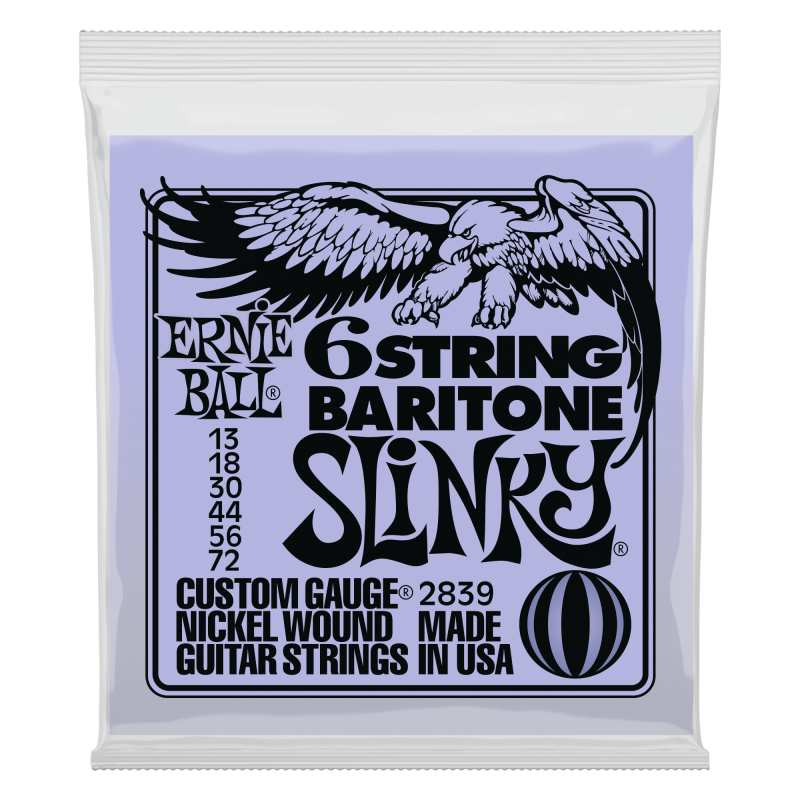 Cuerda de guitarra eléctrica Ernie ball Baritone Slinky 13-72