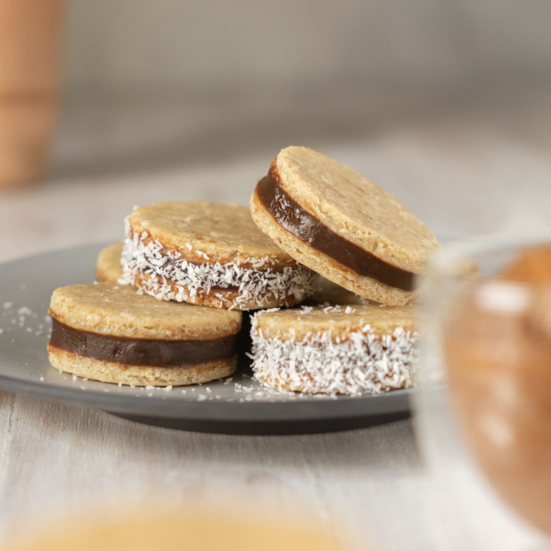 Alfajor de avena con Dulce de leche ligth