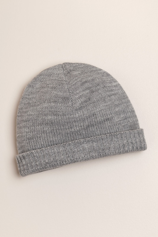 gorro doble gris