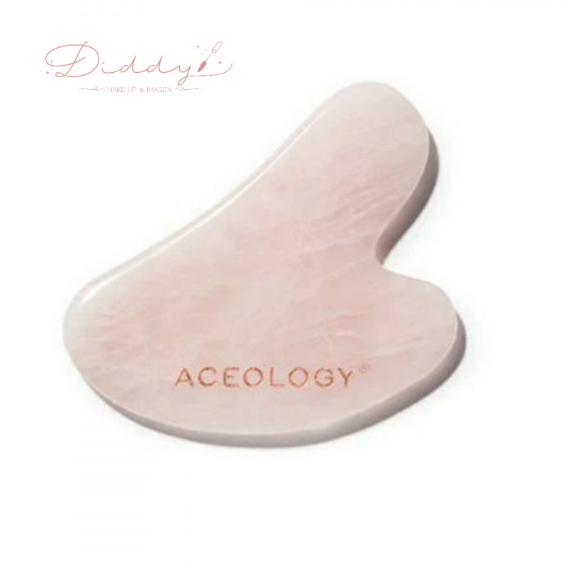 ACEOLOGY- Masajeador facial Gua Sha Cuarzo Rosa