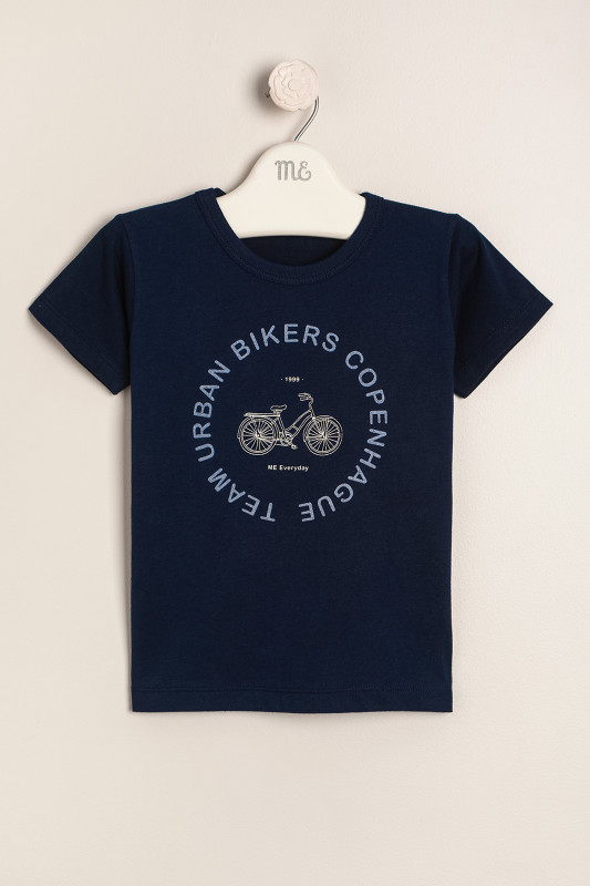 remera estampada bici azul