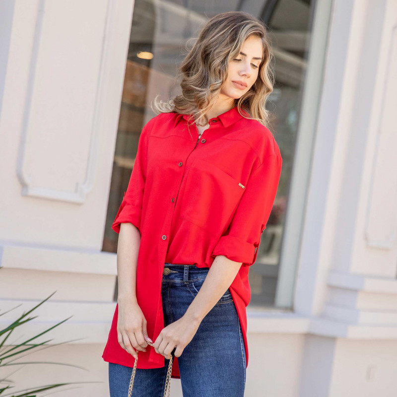 Camisa Oversize Rojo Cod. 7220279