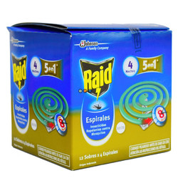 Espiral insecticida Raid 1 paquete con 5 unidades