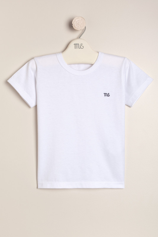 remera basica con logo blanco