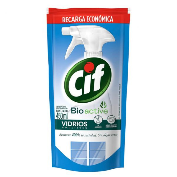 Limpia vidrios Cif recarga económica 450ml