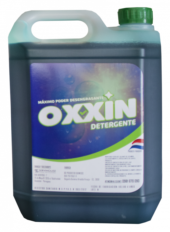 Detergente concentrado Oxxin 5lts.