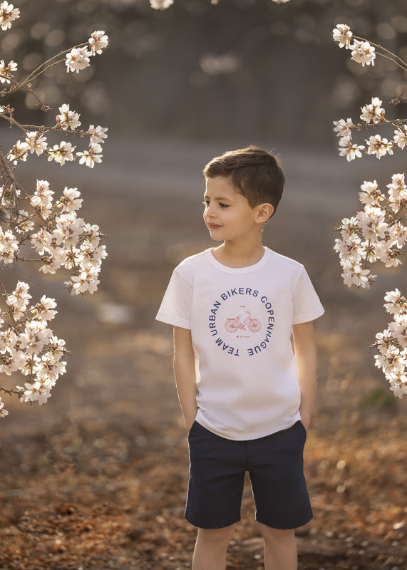 remera estampada bici blanco